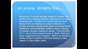 The Evening Prayer - 09 Mar 11 - Canadian Baby Ordered Removed from Life Support  