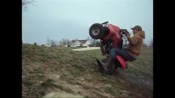 ATV flips over backwards