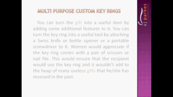 Multi Purpose Custom Key Rings by AJ Parkes 