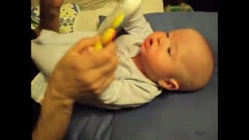Baby likes toy 