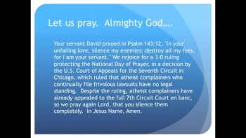 The Evening Prayer - 17 Apr 11 - National Day of Prayer Wins 3-0 Appeal but Atheists Sue Again 