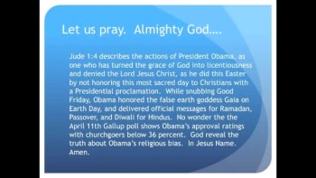 The Evening Prayer - 03 May 11 - Obama Ignores Easter, Honors Earth Day, Ramadan, Diwali  