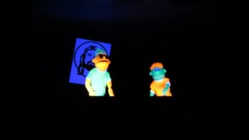 A beginning puppet team's first blacklight song.  