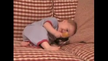 Cute Baby Laughs at Spoon 