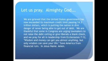 The Evening Prayer - 23 May 11 - U. S. Government Violates Debt Ceiling  