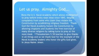 The Evening Prayer - 06 June 11 -Naval Academy Defends Prayer Before Lunch since 1845  