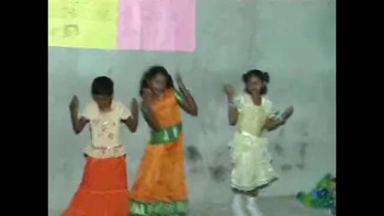 my first daughter angelin and her friends are dancing