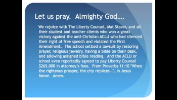 The Evening Prayer - 03 July 11 - Santa Rosa Florida Schools Stop Censoring Christian Speech 