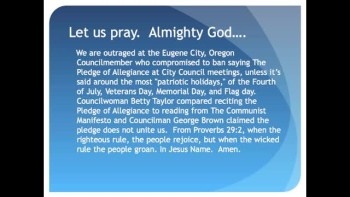 The Evening Prayer - 08 July 11 - City Council Compares Pledge of Allegiance to Communist Manifesto 