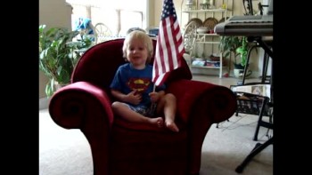 One Nation Under God - 2 yr old Jansen knows the Importance 