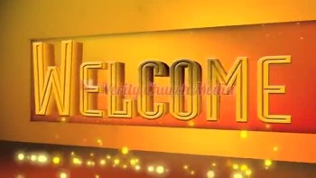 Announcement Video: Welcome with Orange  Glowing Bouncing Balls 