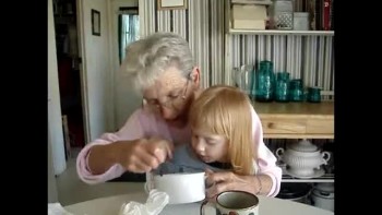 Dani feeding Nan 