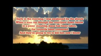 a short dramatisation of the courtroom scene with Jesus and Pilate