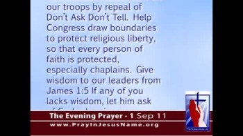 The Evening Prayer - 01 Sep 11 - Chaplains Petition Congress to Stand Up for Religious Freedom  