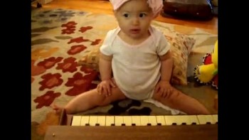 Sick Mayah with a temperature of 103.3 playing her piano to feel better. <br />Song title "Fever Go away"