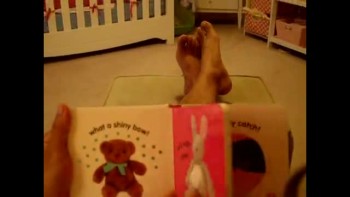 Mayah loves to turn pages and now she looks at all the pictures, i see her eyes and head moving to see them all. : )