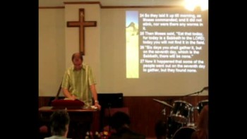 Pastor Cates preaching on<br />"Cloudy, With a Promise of Manna"<br />Exodus 16