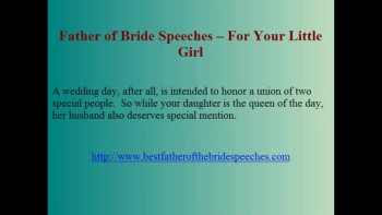 Speech Father of the Bride Needs to Prepare - 3 Components in Completing a Speech 