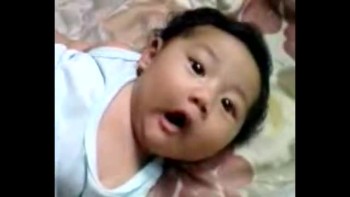2-month old Denise talking