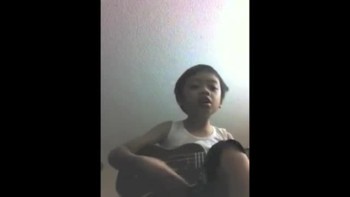 Four Year Old Plays Ukulele  Sings 'You Are My All In All' 