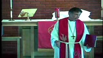 Pastor Bruce Freeman tells of Soloman building a temple.