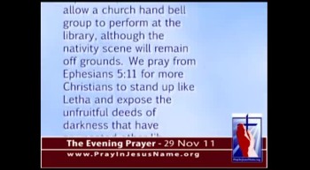The Evening Prayer - 29 Nov 11 - Nativity Scene Censored by Library in Louisiana 