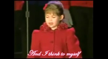 Cute 4 year old girl sings Christmas song for the president 