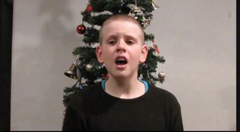 Josiah singing Away in a Manger 