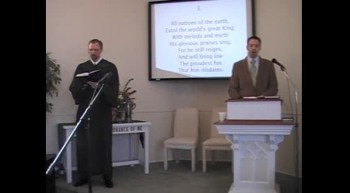 "Waggoner and MacLaren" sing this wonderfully meditative hymn encouraging us to look to Jesus, the Lamb of Calvary, for salvation and all its many blessings. The hymn is found in the Trinity Hymnal (Great Commission Publications, 1961) of the Orthodox Presbyterian Church (www.opc.org).  Mr. Joseph Waggoner and Rev. R. Scott MacLaren sang this hymn during the Sunday Worship Service on March 11, 2012, at First Presbyterian Church in Perkasie, Pennsyvlania (USA; www.firstchurchopc.org). Mrs. Rebekah Waggoner accompanied the hymn on the piano.