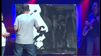 Jesus Painting Easter 2011 - Lance Brown - Painted Christ 