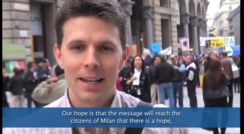 Disciples from Crossworld church plants, along with other believers in Milan, march to let the world know they love Jesus and want their city to know His love as well.