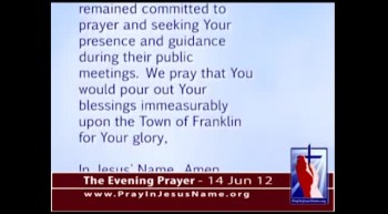 The Evening Prayer - 14 Jun 12 - Vermont Court Allows Prayer before Town Meetings 