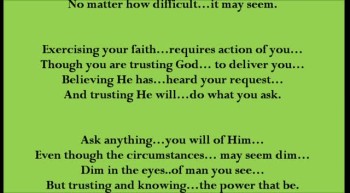 Are you exercising your faith?