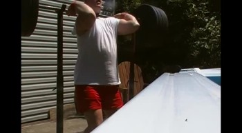 50 year old Christian man front squats 364
