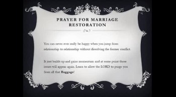 Marriage Links - Prayer For Marriage Restoration - By DeBorrah K. Ogans 