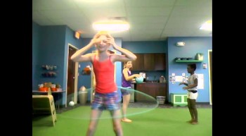 Hit By a Ball While Hula-Hooping! Hilarious! 