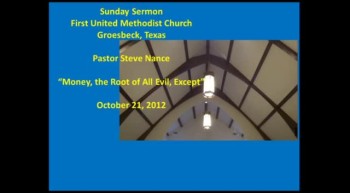 FUMC - Groesbeck Sermon 10/21/2012 