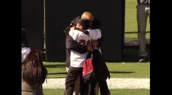 Marine Dad Surprises His Sons During Their Big Moment - Best Halftime Show Ever! 