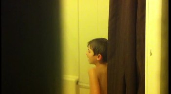 Our boy singing a praise song in the shower.