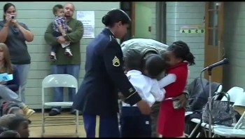 Military Parents Surprise Children at School 