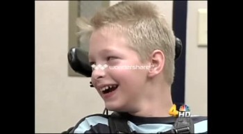 Boy with Cerebral Palsy Plays Football 