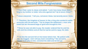 Second Mile Forgiveness 