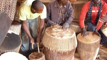 Uganda drum makers playing... 