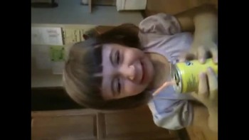 3 year old drinks prune juice for the first time. 