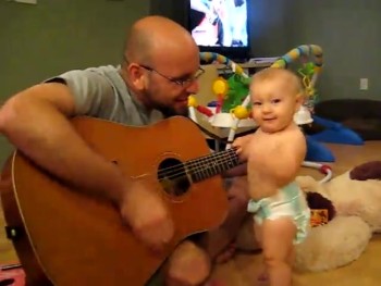 Adorable Baby LOVES Rock 'N Roll! 
