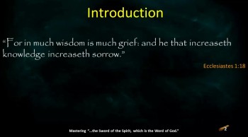 Ecclesiastes chapter 1 is a fascinating look at the discovery by King Solomon that seeking fulfillment in the world is futile! He concludes that our best chance comes not from the world, but from fearing God and keeping His commandments. But in verse 18, he tells us that wisdom brings with it grief and increasing knowledge increases sorrow. Is this why we got saved? Is that what's in store for us? Sorrow? Grief? Let's dig in and see what Solomon was talking about!