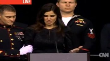 Wife of Slain Navy Seal Gives a Touching Eulogy at His Funeral 