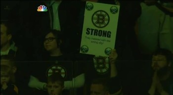 The Boston Community Sings an Emotional National Anthem at a Bruins Game 