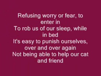 Sorry for the spelling mistake. The word "nuggle" should be "snuggle". In April I was concerned for my son since he couldn't get his body temperature warm, and that was when this song was birthed as a prayer to my Lord. As a mom, sometimes you just want to go and rescue your kids even though they are all grown up and have moved out. I was feeling so helpless, and that is when I turned to my Lord for help. Then my cat Stormy became ill with his bladder problem so included him in this song as well. Since my son and Stormy are both males it worked out for them both! Words and Music by Linda Conn April 2013.