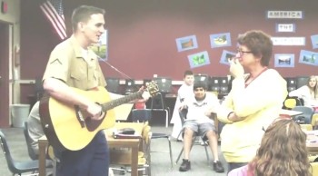 Marine Surprises His Mother by Singing Her the Sweetest Song! 